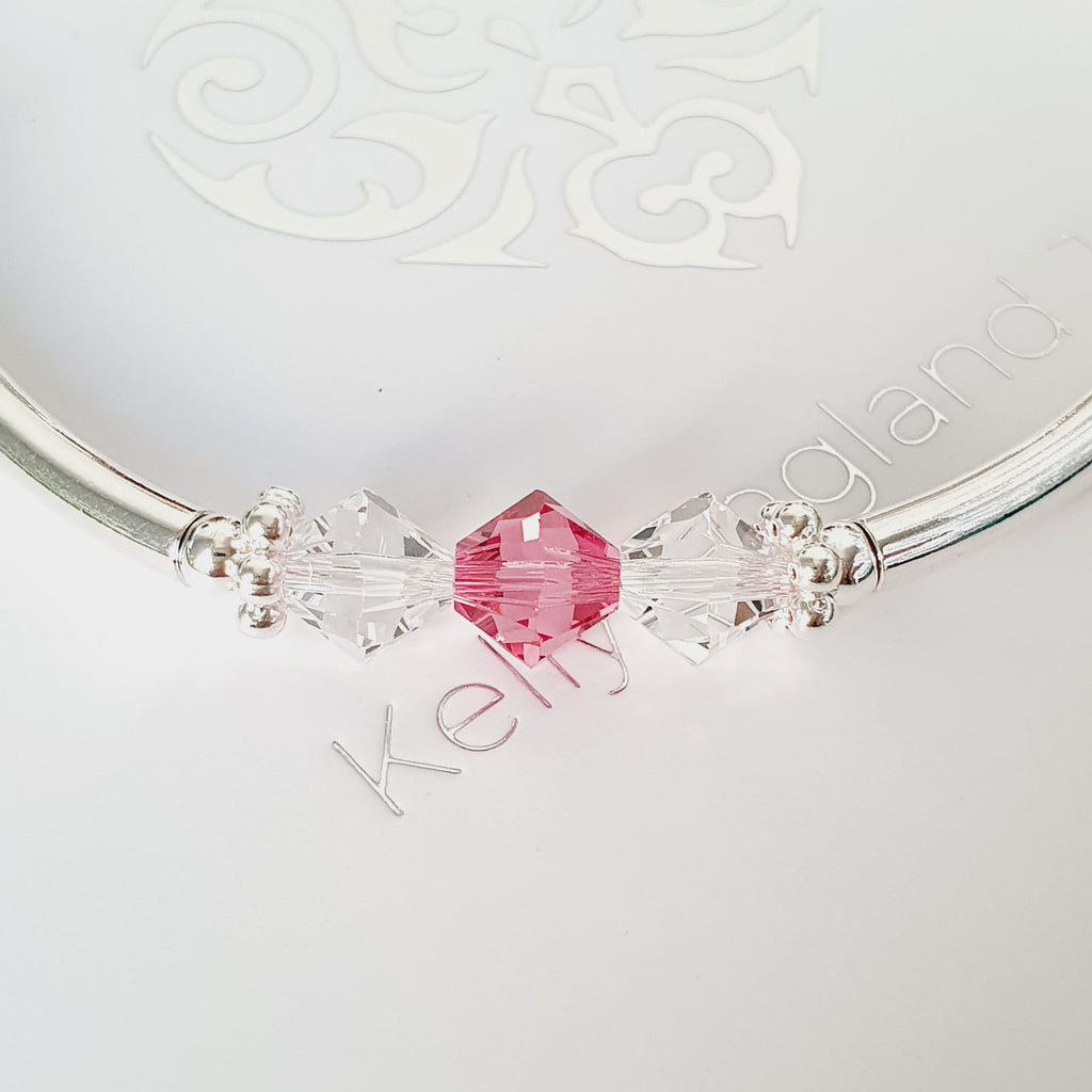 925 Silver Swarovski Crystal - Birthstone Bracelet