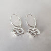 Sterling Silver Infinity Heart Sleepers