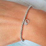 Personalised Silver & Rose Gold Morse Code Bracelet - Add any 3 names