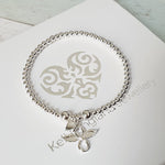 925 Silver Guardian Angel & Heart Bracelet