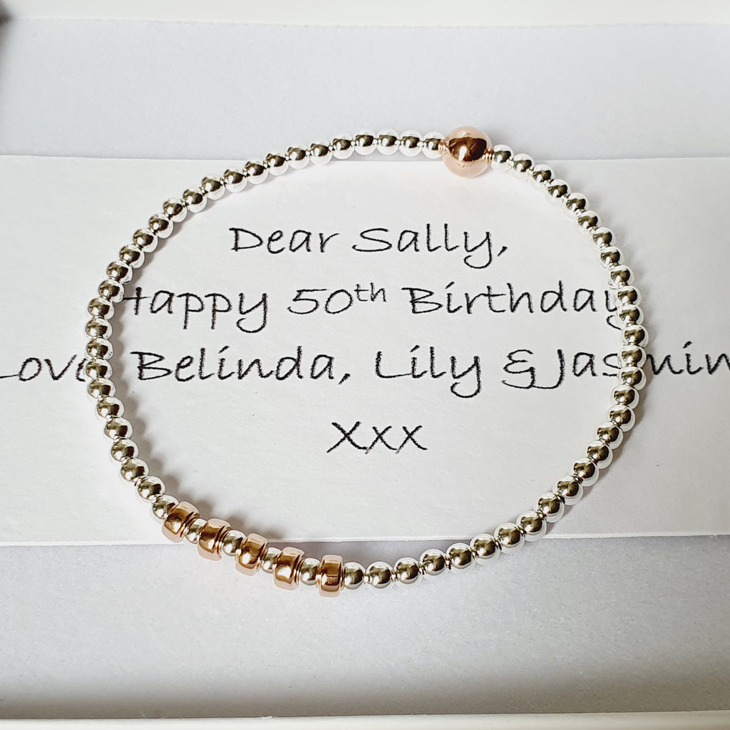20th 30th 40th 50th 60th 70th 80th Silver Hearts Birthday Bracelet Birthday  Gifts for Women FREE Personalised Message Card - Etsy