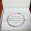 Sterling Silver & Rose Gold 50th Birthday Decade Bracelet