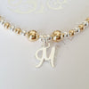 Personalised Silver & Gold Initial Bracelet