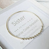 Sister! Sterling Silver Morse Code Bracelet