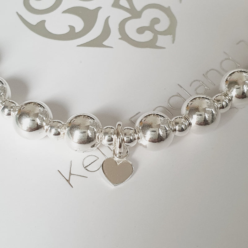 Chunky Sterling Silver Bead Bracelet