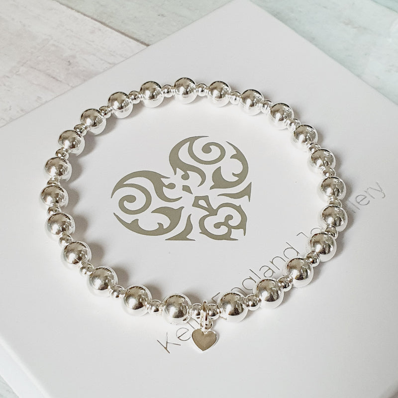 Chunky Sterling Silver Bead Bracelet