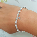 Chunky Sterling Silver Bead Bracelet