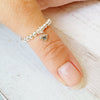 Sterling Silver Hand Stamped Initial Stretch Ring