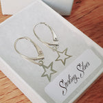 Sterling Silver Open Star Festive Earrings