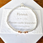 Nana! Sterling Silver & Rose Gold Morse Code Bracelet