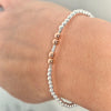 Nana! Sterling Silver & Rose Gold Morse Code Bracelet