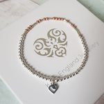 Graduation Personalised Silver & Rose Gold Morse Code Bracelet