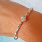 Sterling Silver Shamballa Bracelet Set