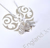 Sterling Silver Initial Crystal Heart Necklace