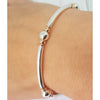 925 Silver & Rose Gold Noodle Bracelet