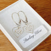 Sterling Silver Infinity Heart Leverback Earrings