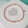 Rose Gold & Silver Rondelle Bracelet