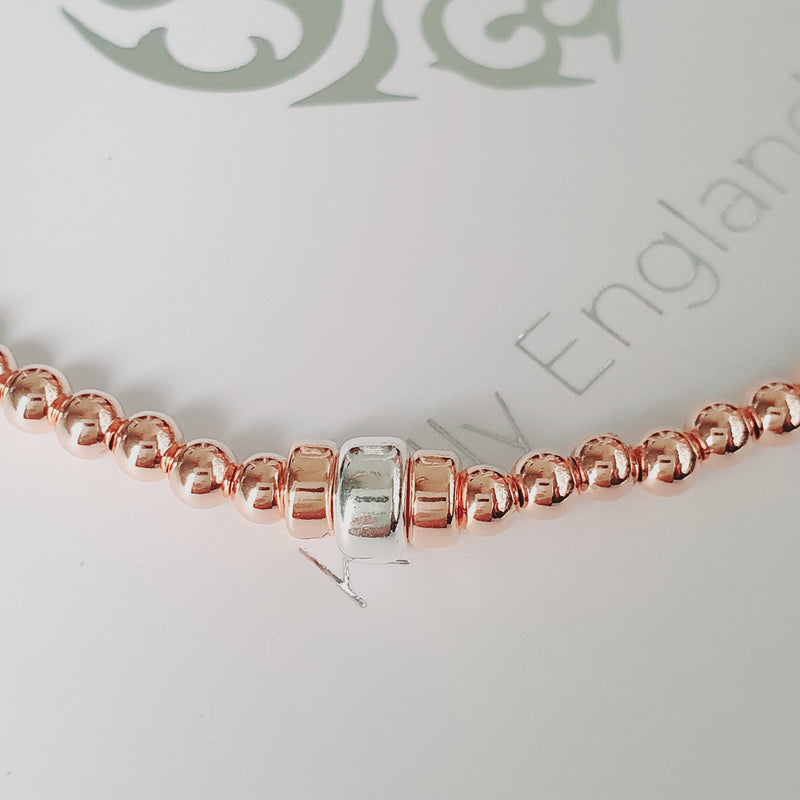 Rose Gold & Silver Rondelle Bracelet