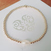 Freshwater Ivory Pearl Bracelet - Gold