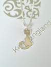 Sterling Silver Cat Necklace