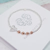 40th Birthday Floating Heart Bracelet - Sterling Silver