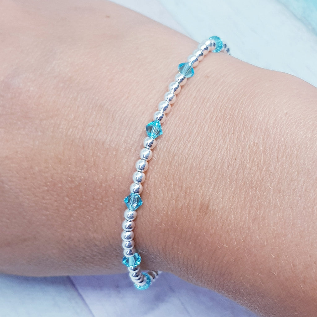 Blue Zircon Bracelet - December Birthstone