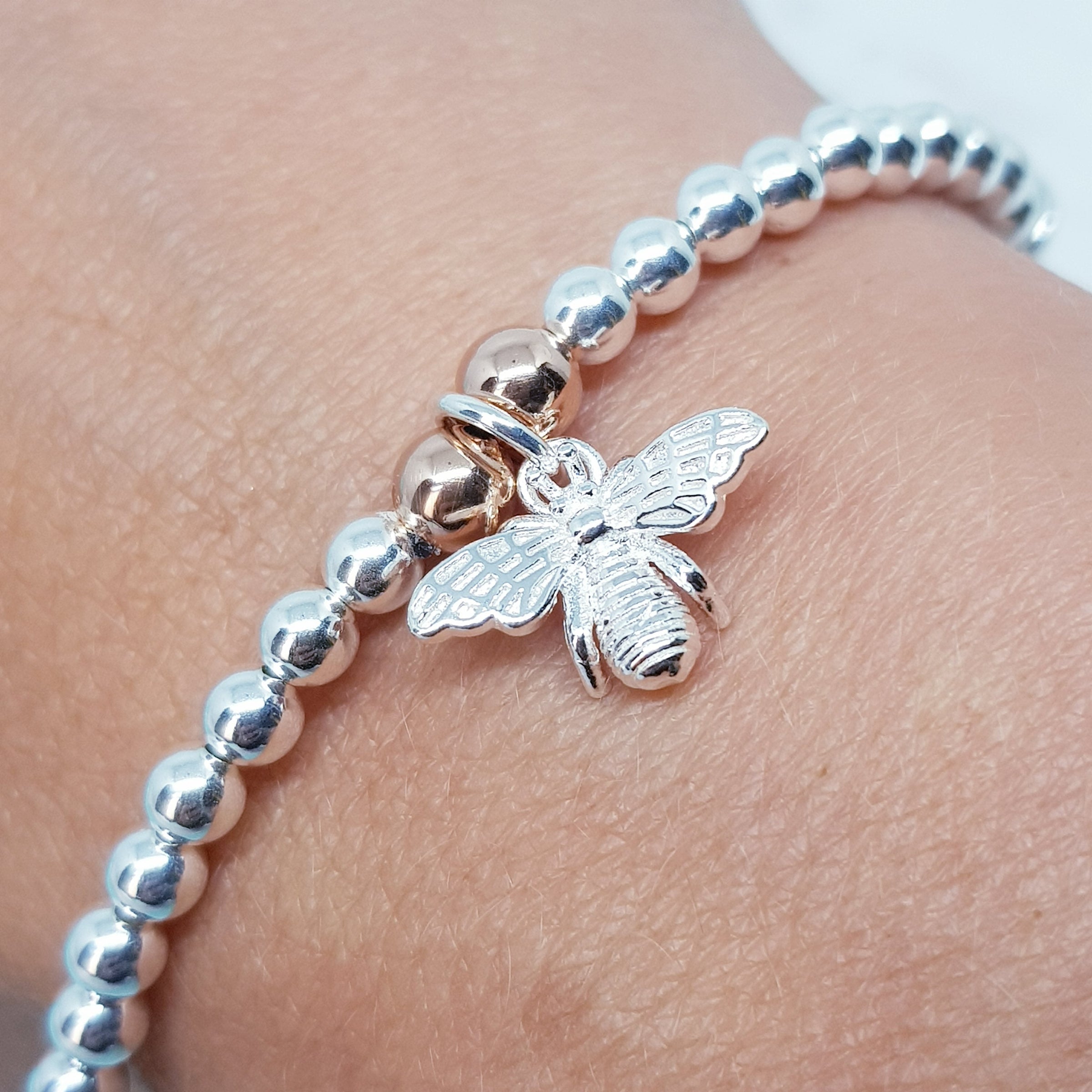 Silver bumble 2025 bee bracelet