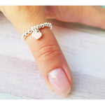 Silver Pink Double Sided Heart Ring