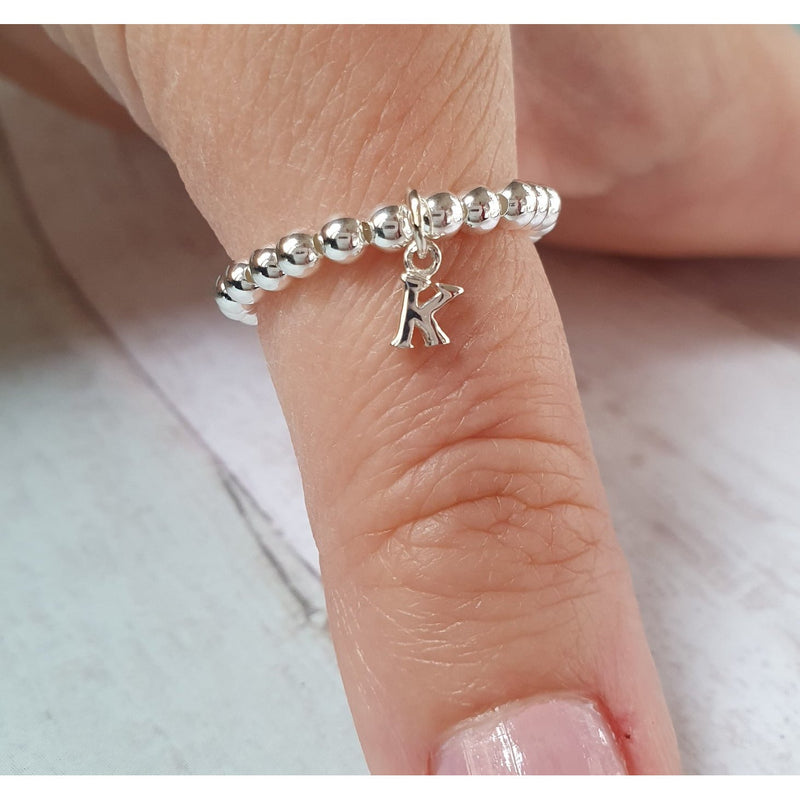 Personalised Child Initial Stretch Ring