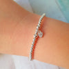 Sparkly CZ Heart Stretch Bracelet