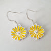 Silver Sunflower Necklace & Earring Set