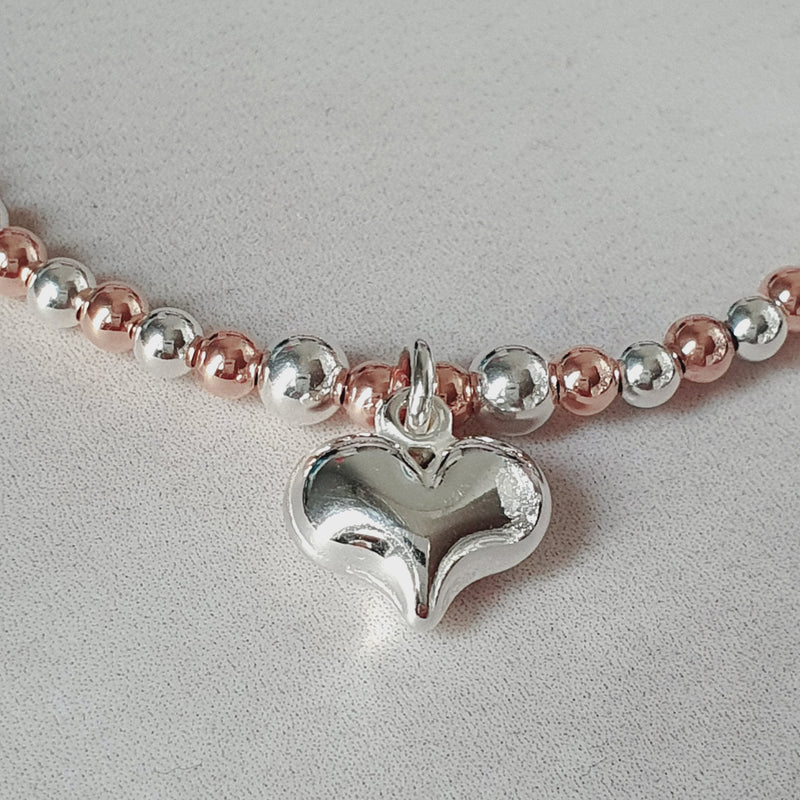 Fancy Puff Heart Bracelet