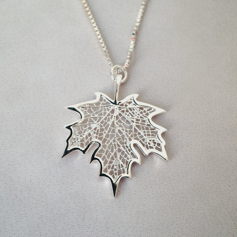 Maple leaf charm Silver Necklace – Lisa Young Design