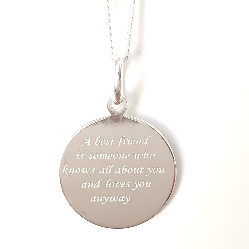 Best Friend Inscription Necklace