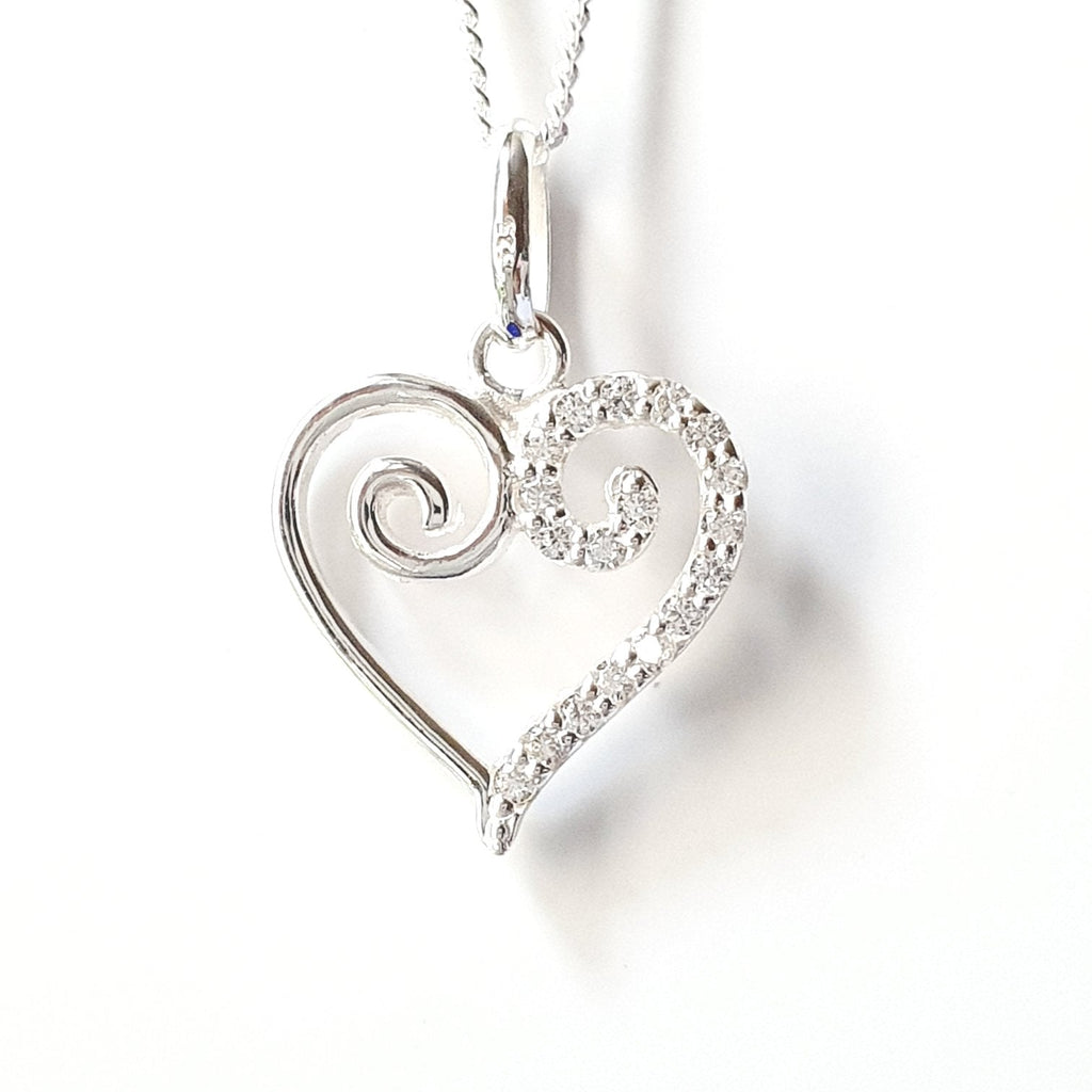 Scroll Heart Necklace