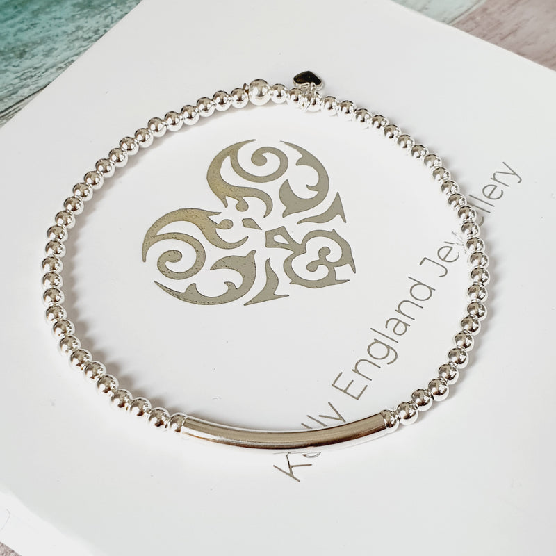 Silver Tubed Bracelet