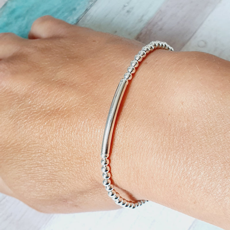 Silver Tubed Bracelet