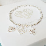 Infinity Knot Heart Bracelet & Earring Set