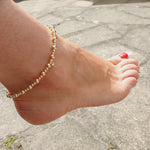 Gold Beaded Anklet