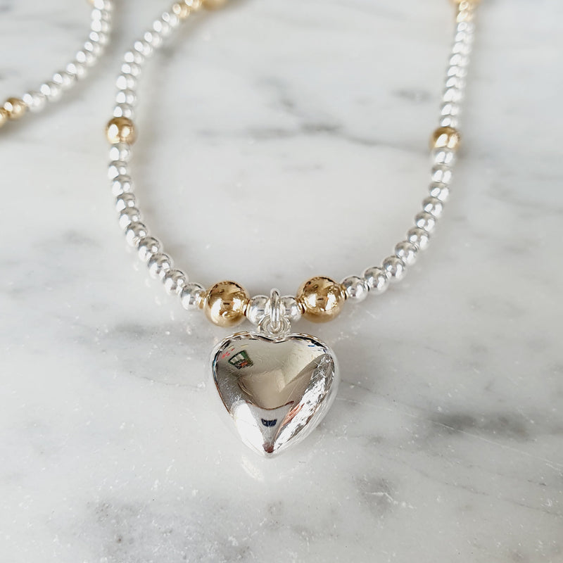 Puff Heart Necklace