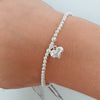 Sterling Silver Puff Heart Bracelet