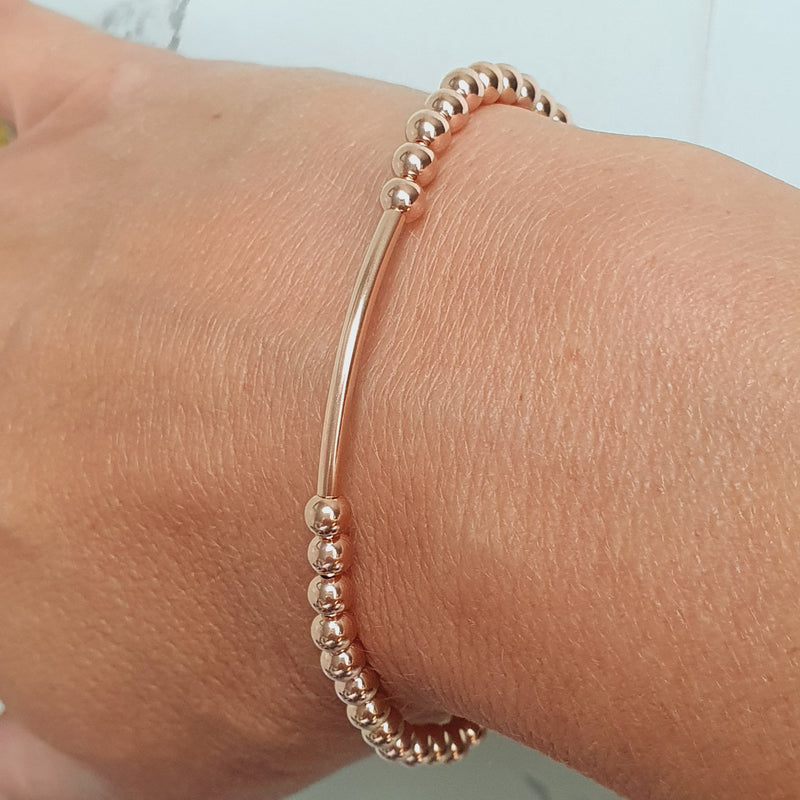 Rose Gold Beaded Bracelet