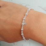 Sterling Silver Mixed Beaded Bracelet