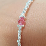 Swarovski Crystal October - Rose Birthstone Bracelet