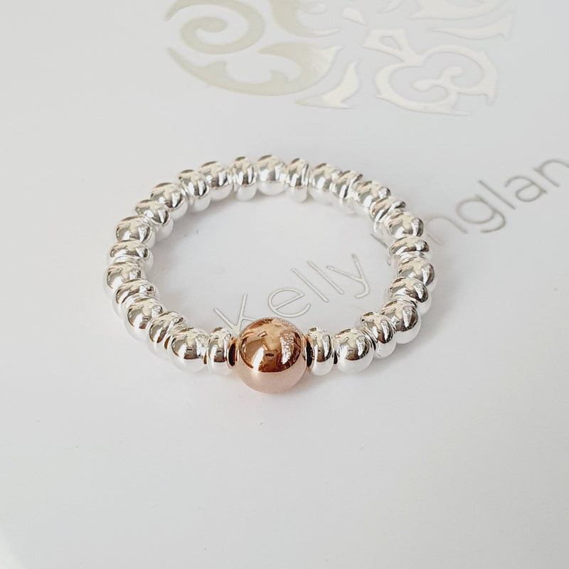 Silver & Rose Gold Stacking Rings