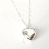 Sterling Silver Puff Heart Necklace