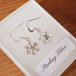 Sterling Silver Snowflake Earrings