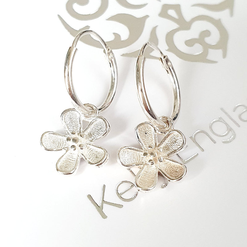 Sterling Silver Flower Sleepers