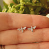 Sterling Silver Bee Stud Earrings