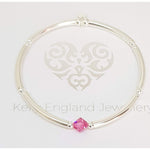 925 Silver Swarovski Crystal October - Birthstone Bracelet